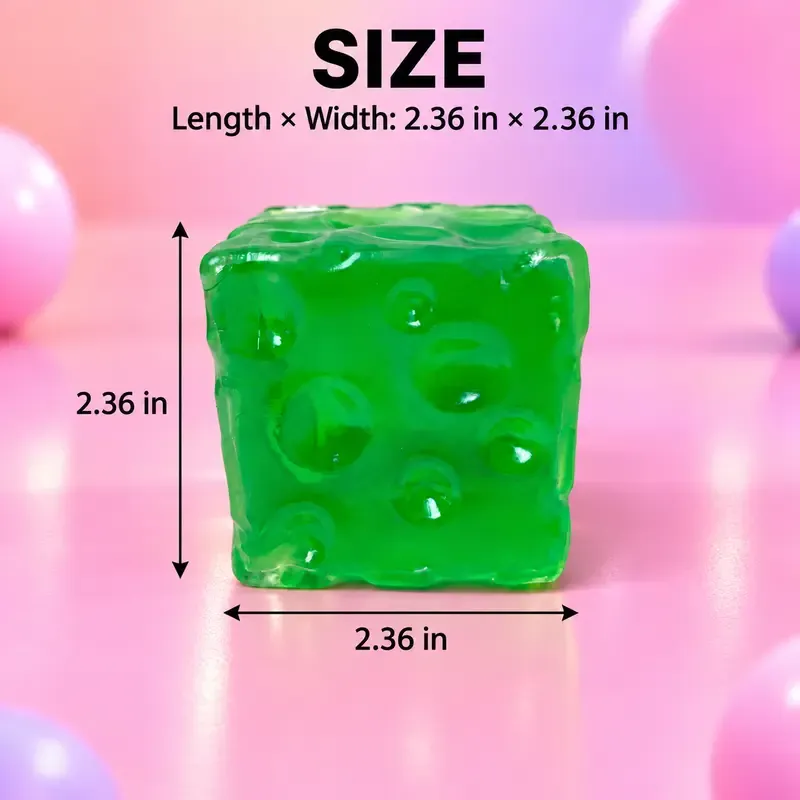 TPR Cheese-Shaped No-Rebound Squishies Toy - 4-Color Optional ASMR Sensory Stress Relief Squeeze Gadget, Self Care Item, Quirky Cool Gifts for Adults & Toys for Grown Ups