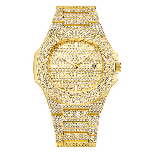 Luxury all-diamond quartz watch