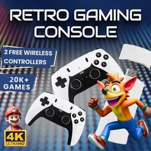 MADE IN USA-RETRO DOCK V2（ 20,000+ NOSTALGIC GAMES 2 FREE CONTROLLERS）