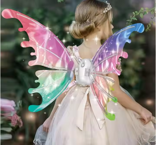 🧚🏽‍♀️Electronic butterfly wings Angel wings decoration with LED lights music🦋🌸