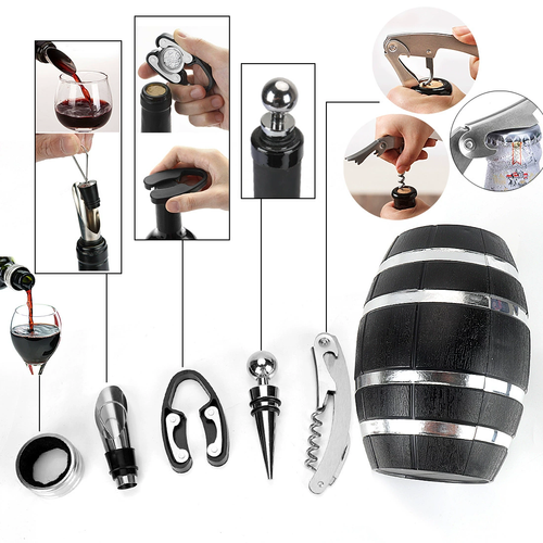 🍾🍷 (5 pieces)Creative Wine Barrel Wine Set 🍾🎁