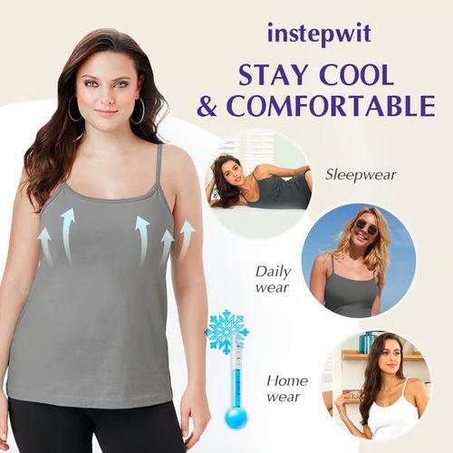 😍Women Tank Top with Built in Bra Camisole👙