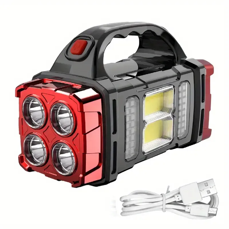 Multifunctional LED Solar Camping Light, Bright Portable Rechargeable Flashlight, Suitable For Outdoor Hiking Camping 💡💡