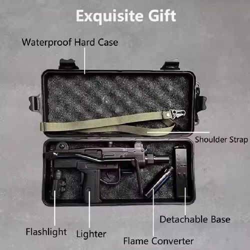 Flame jet inflatable metal pistol type lighter