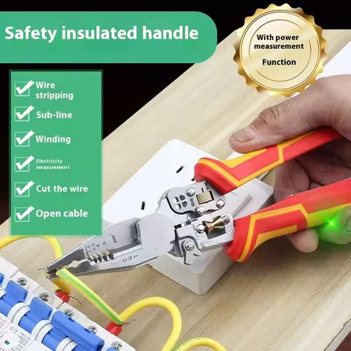 Multifunctional wire strippers will strip wire and electrical test