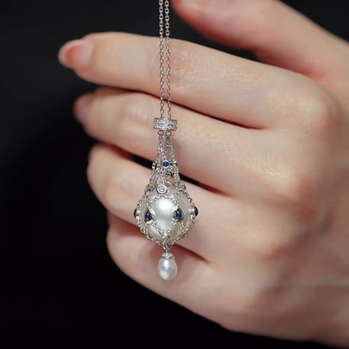 ✨Pearl & Gemstone Lavalier Pendant
