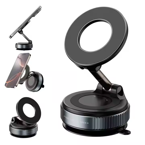 🔥 Hot sale 49% discount 🔥Car mount magnetic ring stand: foldable 360° mobile phone navigation stand