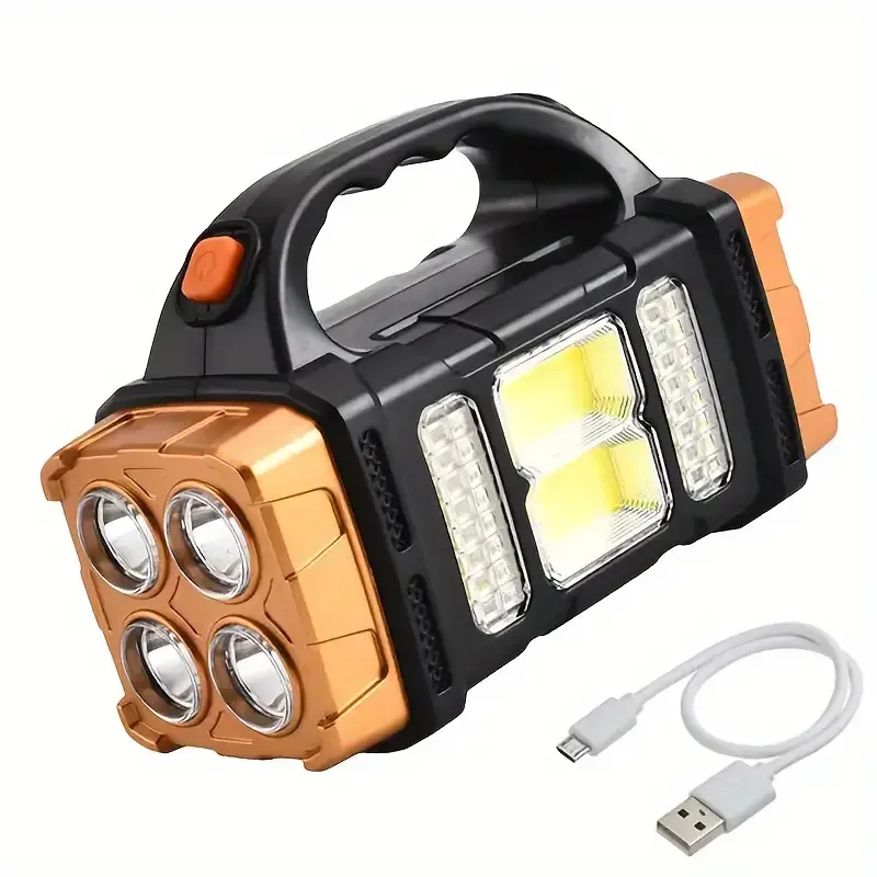 Multifunctional LED Solar Camping Light, Bright Portable Rechargeable Flashlight, Suitable For Outdoor Hiking Camping 💡💡