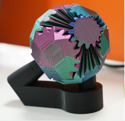 🔥3D Printed Rotating Gear Ball⚙️🌀