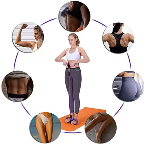 🔥Fitness Resistance Bands-4 Tube Pedal Ankle Puller🤸‍♀️