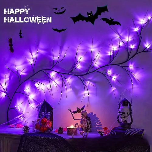 🎃 1.8m Halloween Decorative Cane lights LED Simulated tree lights (8 modes)✨