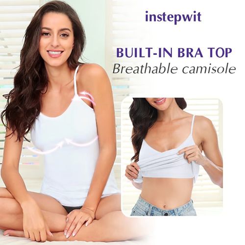 😍Women Tank Top with Built in Bra Camisole👙