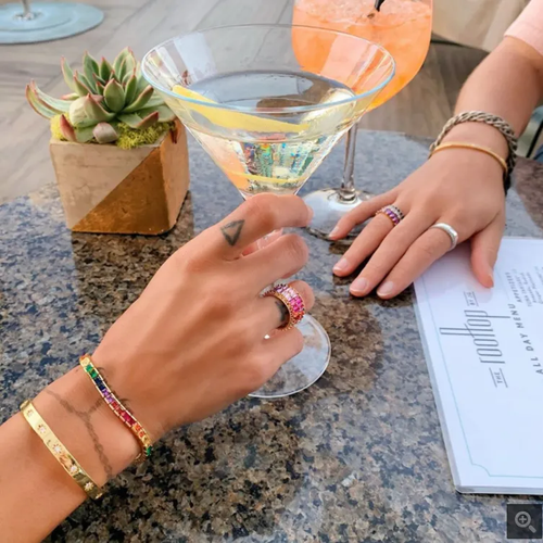 😍Favorite hot pop💎 Colored square tennis chain bracelet🌈