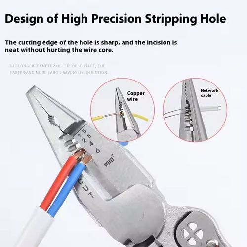 Multifunctional wire strippers will strip wire and electrical test