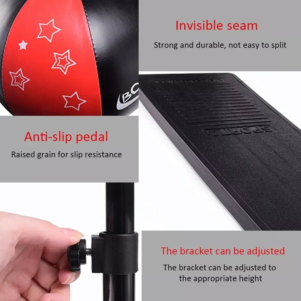 Kids Boxing Stand + Gloves and Pump (Height-Adjustable)