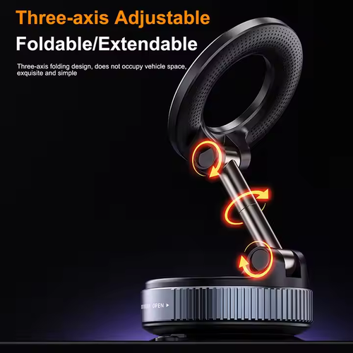 🔥 Hot sale 49% discount 🔥Car mount magnetic ring stand: foldable 360° mobile phone navigation stand