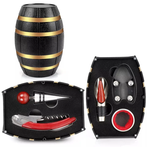 🍾🍷 (5 pieces)Creative Wine Barrel Wine Set 🍾🎁
