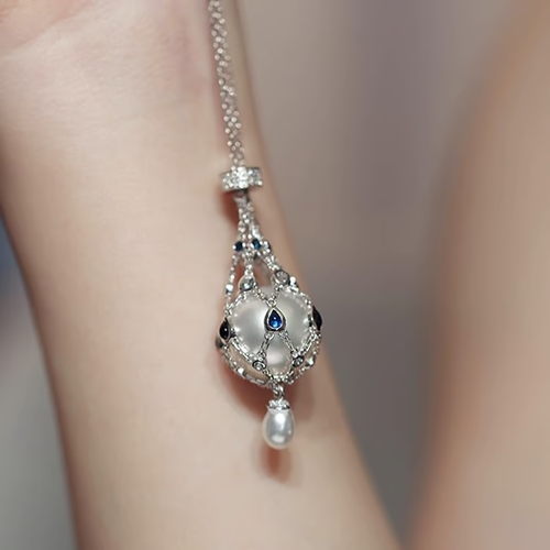 ✨Pearl & Gemstone Lavalier Pendant