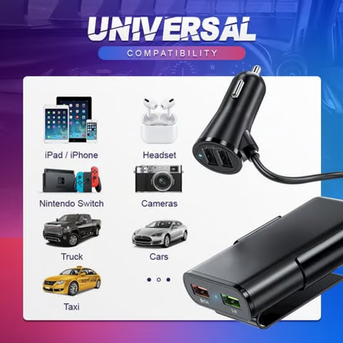Four Ports Car Fast Charger⚡