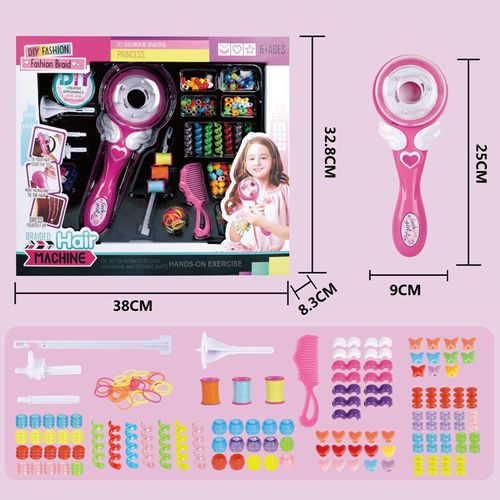 Girls Activity DIY Easy Braid Kit Bead & Jewelry game set Automatic Braid machine