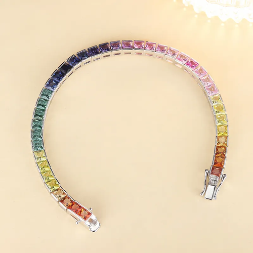😍Favorite hot pop💎 Colored square tennis chain bracelet🌈