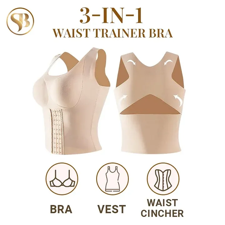 🔥 New Year Sale-50% OFF-3-in-1 Waist Trainer Bra