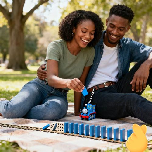 🚂👨‍👩‍👧‍👦 90% of Ghanaian parents will buy this for their children! 💯👍🔥❗️ Brand new Vision interactive educational toy domino train set ✨🏃‍♂️