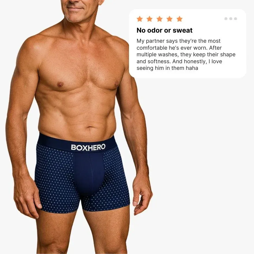 😍(Four pieces in one box)🔥BAMBOO FIBRE BOXER SHORTS - FOR ALL-DAY COMFORT