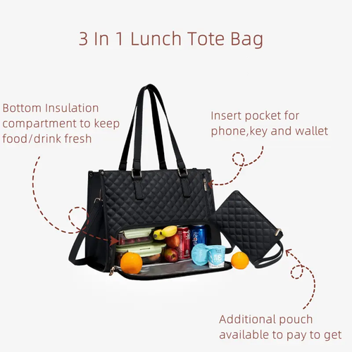 🔥Hot Sale 49% OFF🔥3 in 1 Lunch Tote Bag for Women