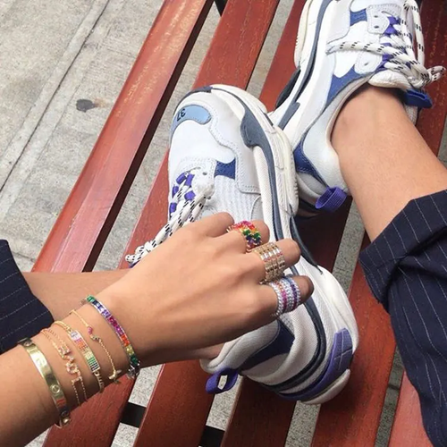😍Favorite hot pop💎 Colored square tennis chain bracelet🌈