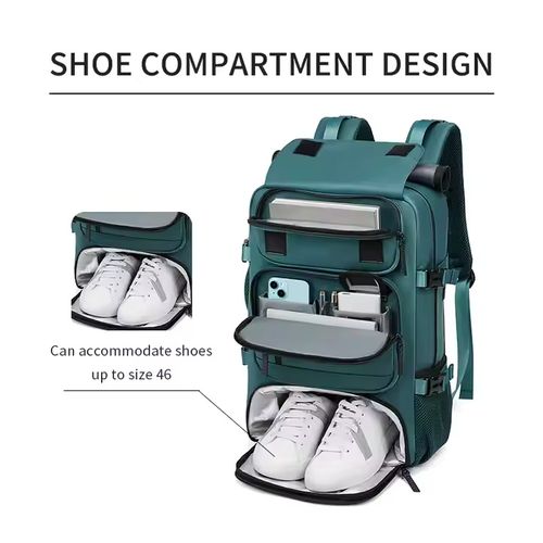 Multifunctional large travel backpack Business laptop backpack with shoe bag