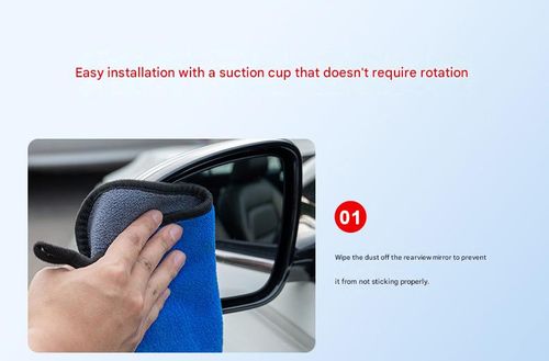 Small round rearview mirror, car reversing blind spot auxiliary mirror, 360-degree ultra-clear suction cup panoramic rearview mirror