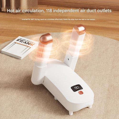 Foldable shoe dryer, extendable, intelligent UV sterilization, deodorization, and drying for home use.