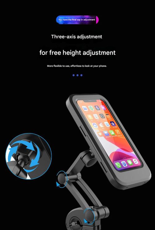 Waterproof Magnetic Phone Mount for Electric Vehicles, Motorcycles, and Bicycles — Rainproof, Retractable Navigation Holder with Waterproof Phone Case