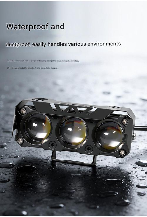 Electric vehicle, motorcycle, and car triple-lens spotlights