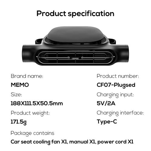 Car Headrest Fan