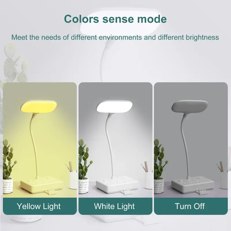 LED Desk Lamp with 4 AC Outlets & 2 USB Ports | Buy with Cash on Delivery in Ghana