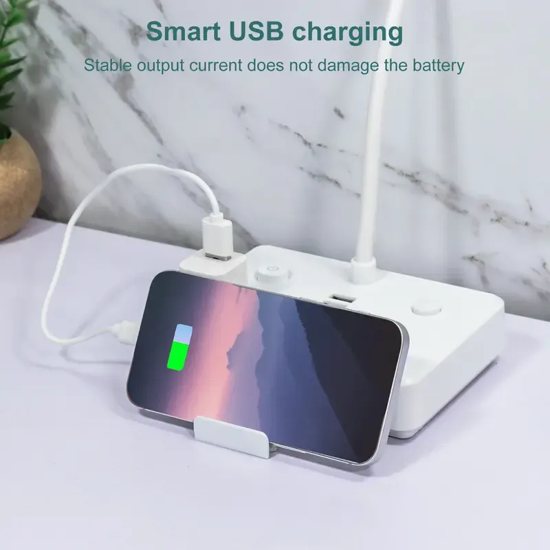 LED Desk Lamp with 4 AC Outlets & 2 USB Ports | Buy with Cash on Delivery in Ghana