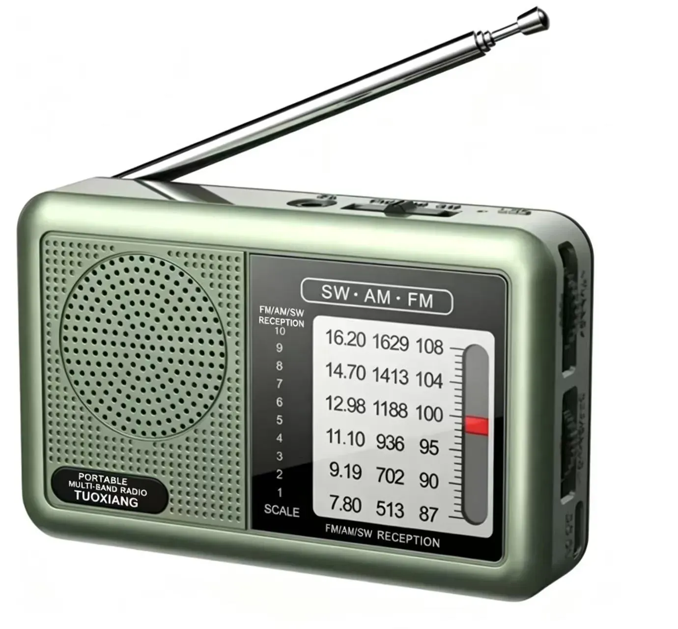 Tuoxiang 6665 Multi-Band Radio for Seniors, Old-Style Manual Semiconductor Pocket Radio, Rechargeable Mini Portable Broadcast Receiver