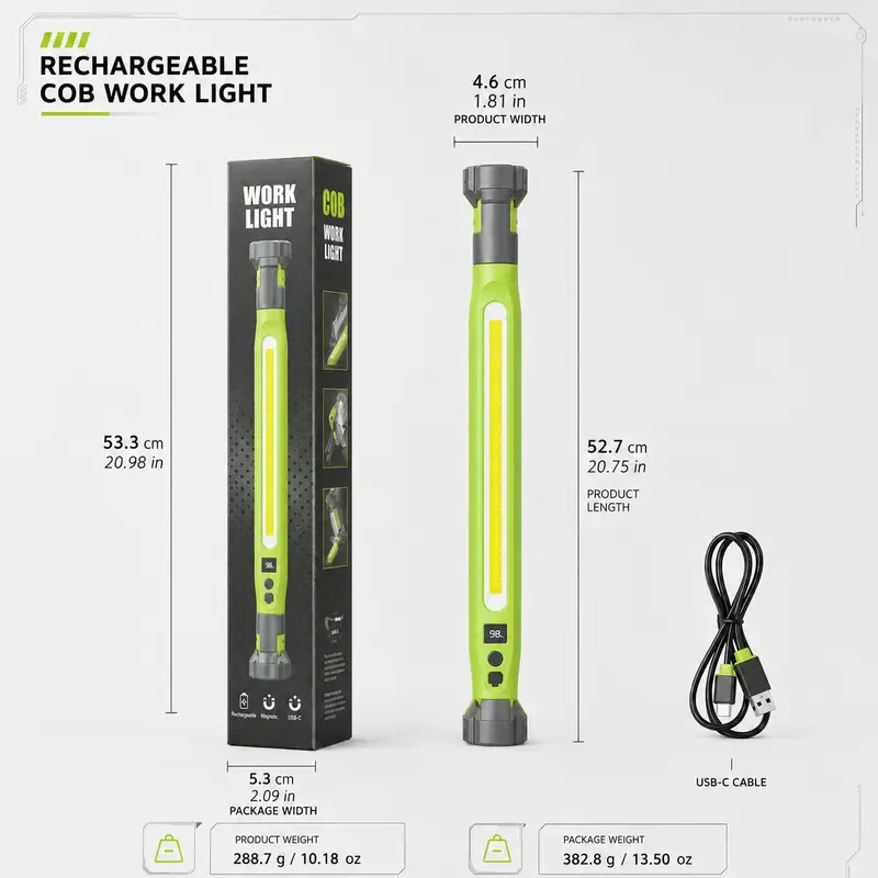 Rechargeable COB Work Light with Magnetic Base | Cash on Delivery Ghana