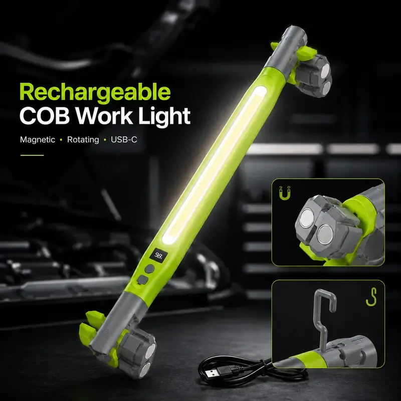 Rechargeable COB Work Light with Magnetic Base | Cash on Delivery Ghana