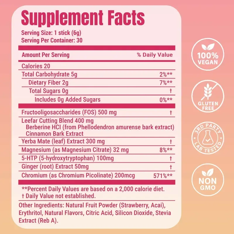 LeeFar Cutting Drink Mix | 30 Servings — Blood sugar stability and appetite control, supports blood sugar metabolism, reduces stress eating, supports sleep quality and physical recovery suppresses appetite  aids weight loss