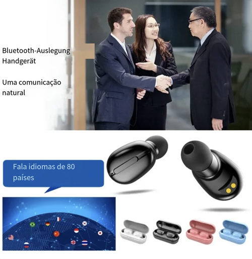 🎧Fones de ouvido bluetooth com tradução para 80 idiomas