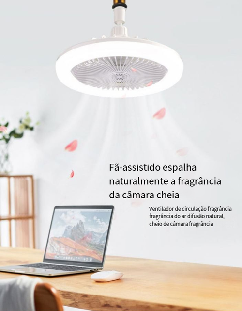 Luz de ventilador de parafuso LED para quarto ventilador de iluminação de parede 2 em 1 banheiro de dupla utilização CFL