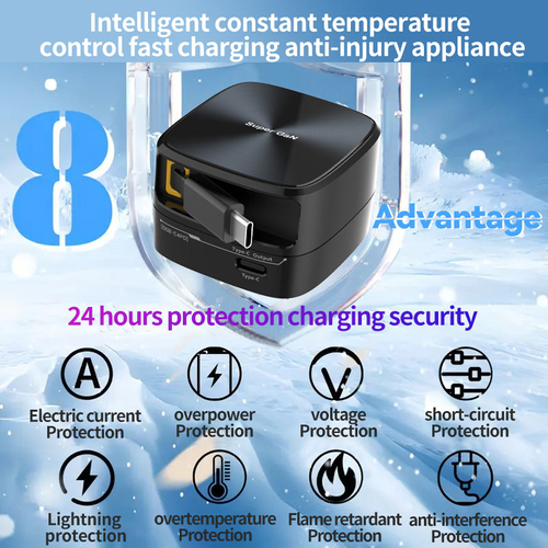Dual-Port Smart-Recognition Travel Charger UW217
