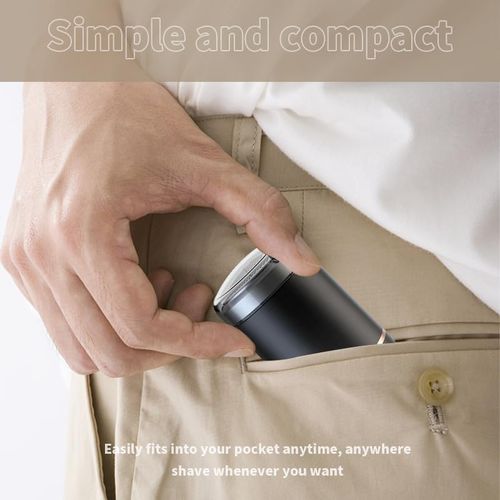 Unisex Mini Portable Electric Shaver, Mini Electric Shaver, Capsule Razor, 2.4in Washable, Long-Lasting Battery Life, Floating Head, Wet & Dry, Rechargeable for Business Travel(Upgrad Silence)