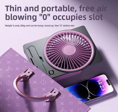 Ultra-thin USB-rechargeable Mini Fan with Strong Wind - Card-shaped Circulating Fan for Office Desktop