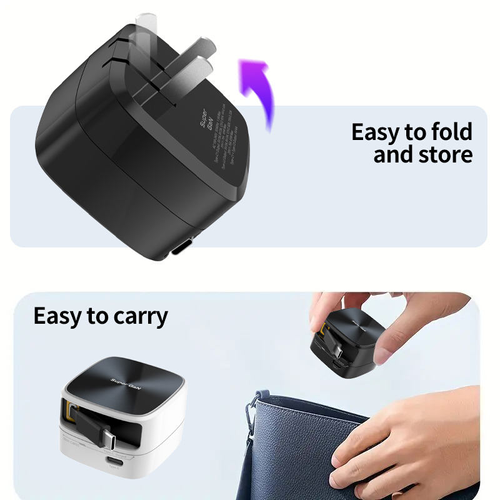 Dual-Port Smart-Recognition Travel Charger UW217