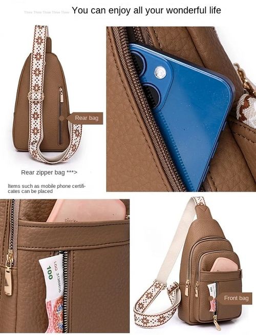 Women's Fashion Casual Solid Color Crossbody Bag