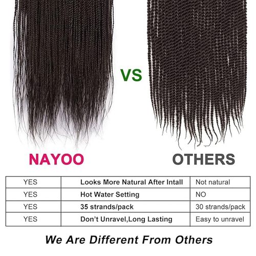 Senegalese Twist Crochet Braids Hair for Black Women Havana Twist Crochet Hair Medium Twist Prelooped Synthetic Braiding Hair Extensions (14Inch Offblack)